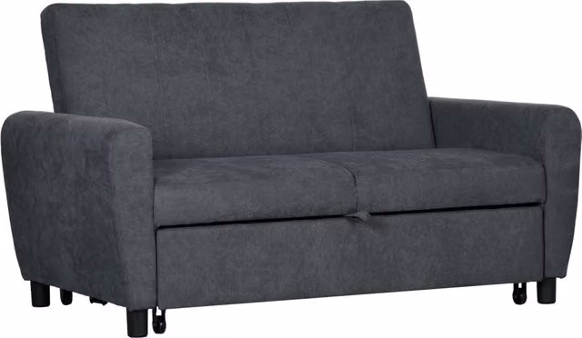 Divano Letto Singolo Clic Clac Schienale Regolabile 148x87x88 cm Velluto Grigio