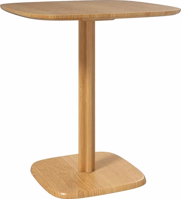 Tavolo da pranzo e cucina HOMCOM in legno naturale marrone, design moderno quadrato per 4 persone, L/P/H: 70 x 70 x 75 cm