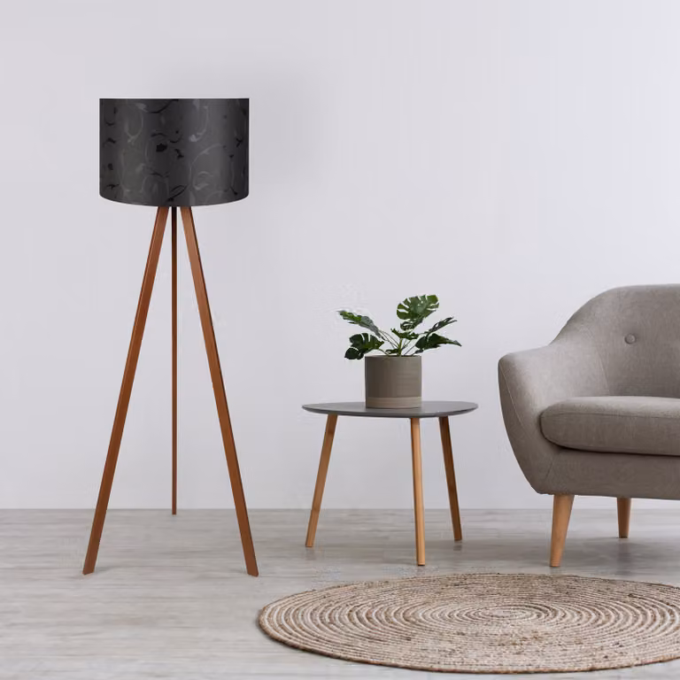 Opviq, AYD-1540, lampade da terra, nero, MDF, 38 x 38 x 140 cm
