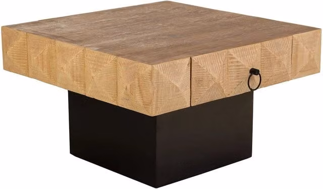 Tavolino in legno marrone 81,5x86x46h