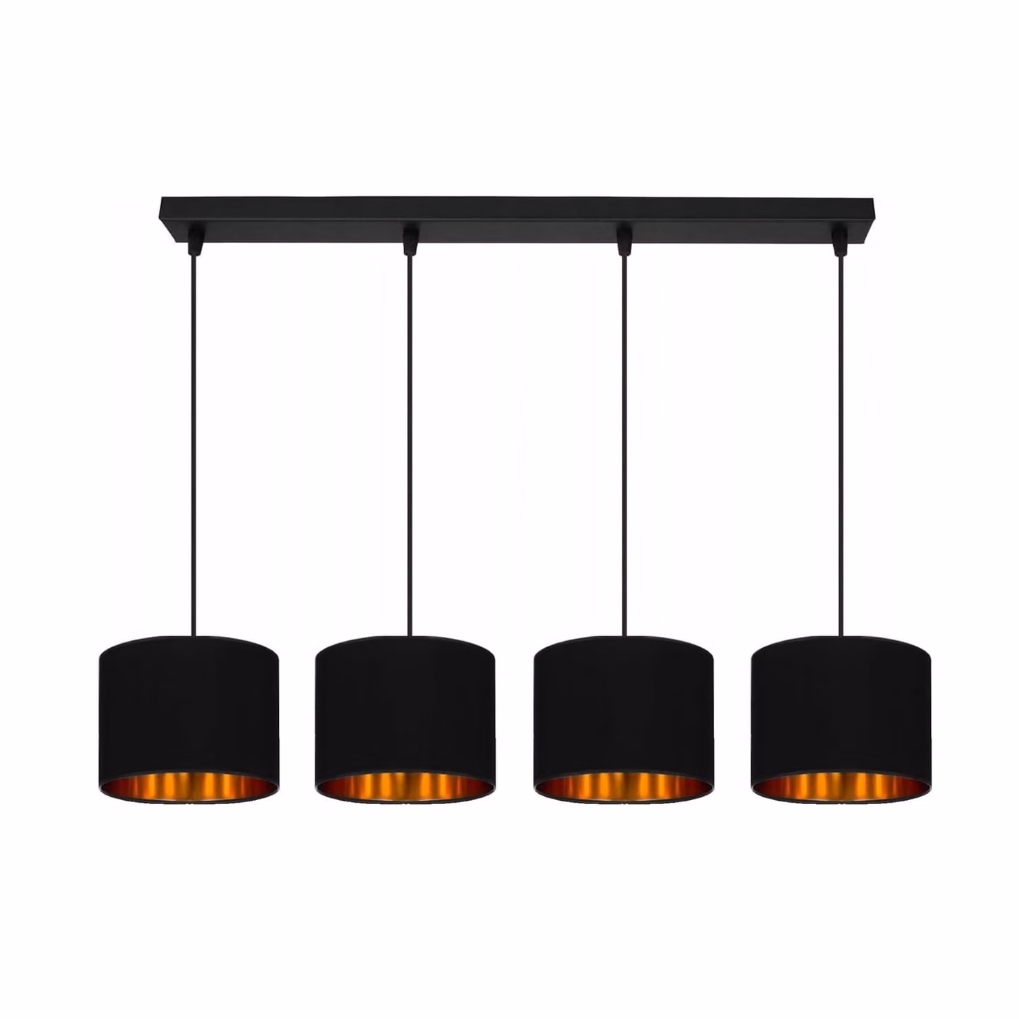 Lampada da soffitto nera lampada lampada velour vintage moderna E27 lampada di design a 4 luci N230-H4-S