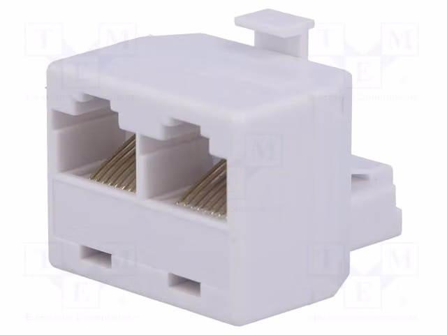 1 connettore RJ45 femmina per pannello, 2 connettori RJ45 maschio. Sistema di connettori RJ: 8P8C