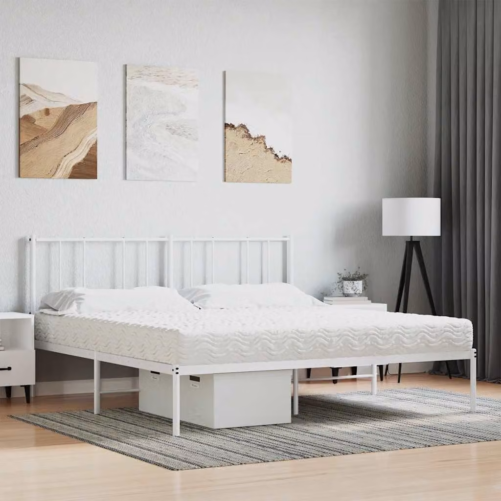 vidaXL Materasso in Schiuma Bianco 160x200 cm Durezza H2 H3