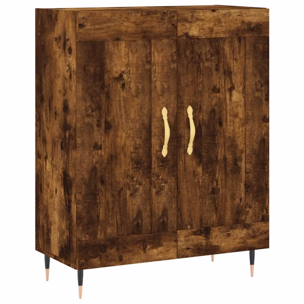 Credenza Rovere Fumo 69,5x34x90 cm in Legno Multistrato