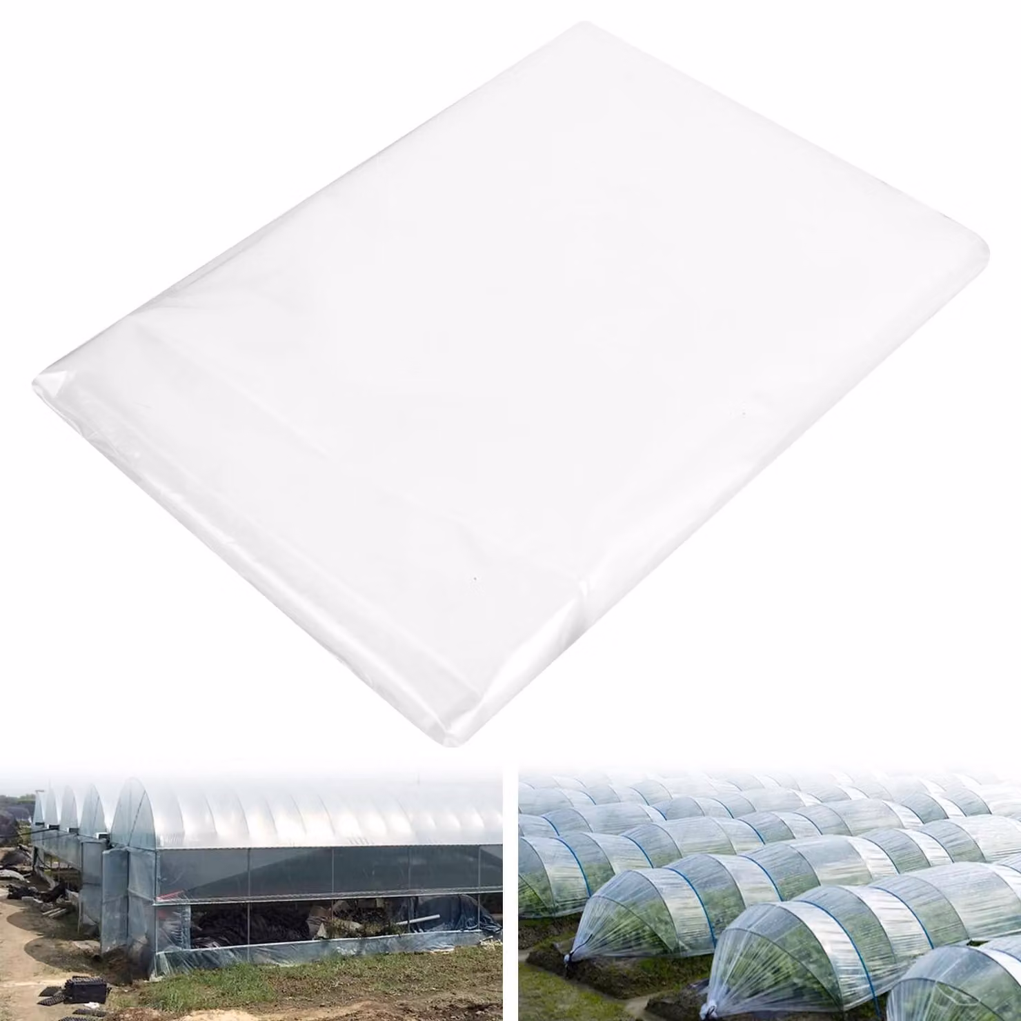 Pellicola trasparente per giardino, extra resistente, dimensioni 2 x 3 metri