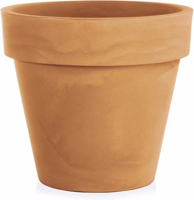 Vaso One Essential 60 Tulli in polietilene marrone Anticato L: 60 cm, P: 60 cm, H: 54 cm