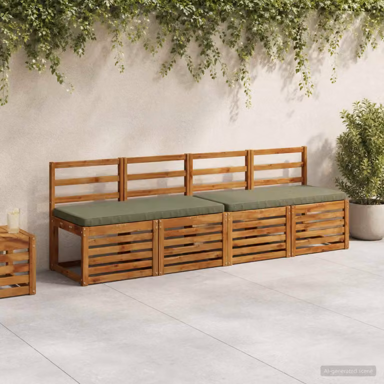 Cuscino per Panchina vidaXL VUGHT Verde in Poliestere con Rivestimento Rimovibile e Resistente ai Raggi UV