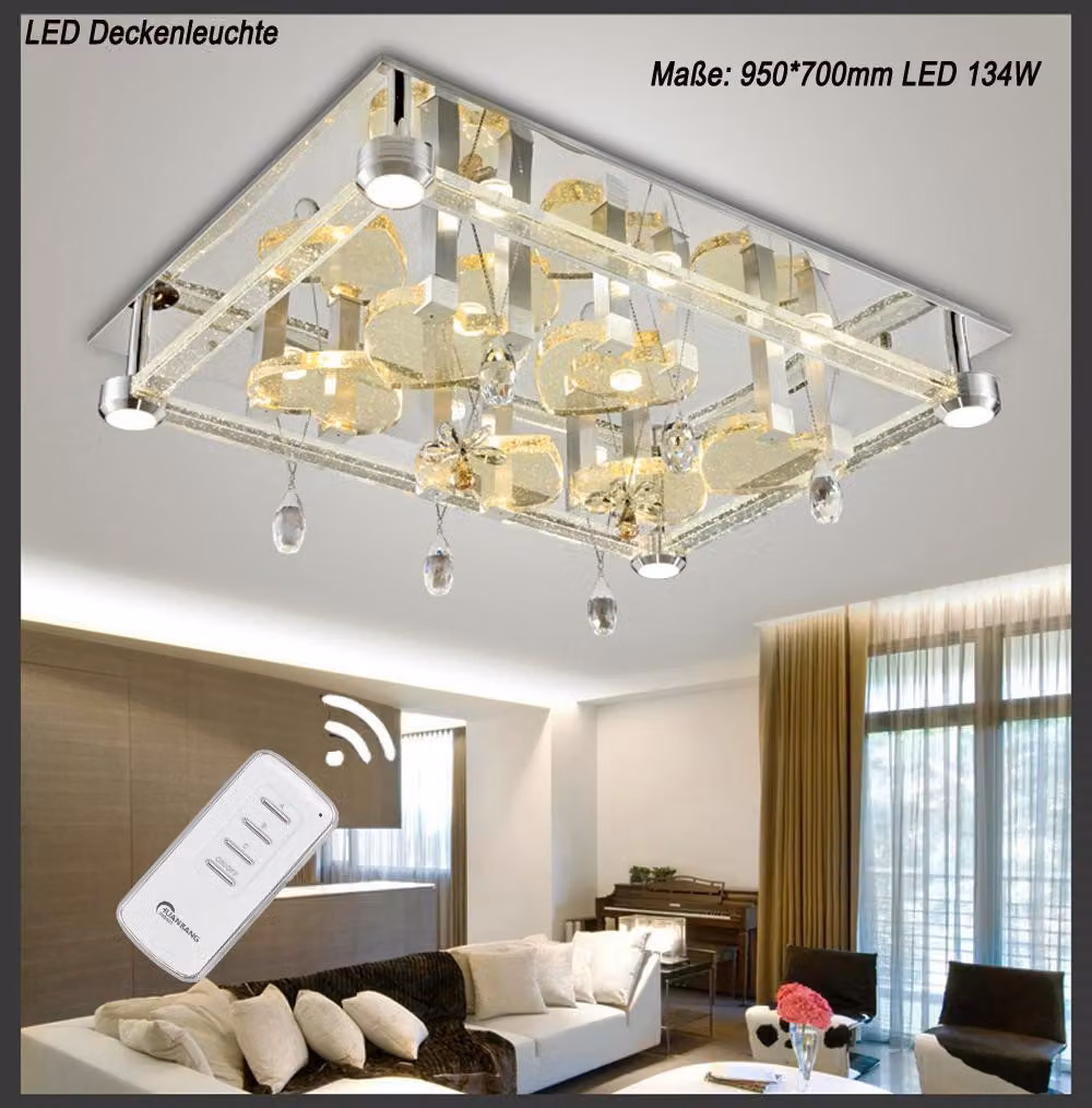 Plafoniera LED crystal 2906 95*75 cm telecomando luce colore commutabile A+