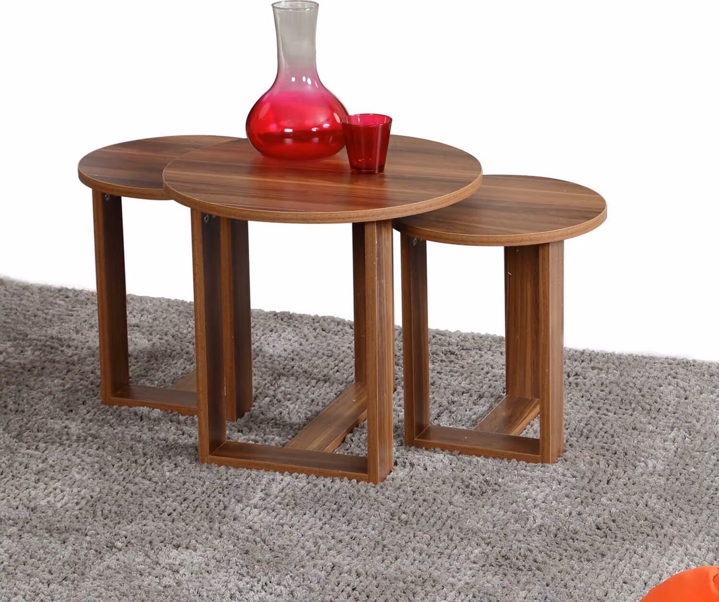 Skye Decor, Mira- Mira RYH, colore noce, tavolini, 100% pannello di particelle rivestito in melamina