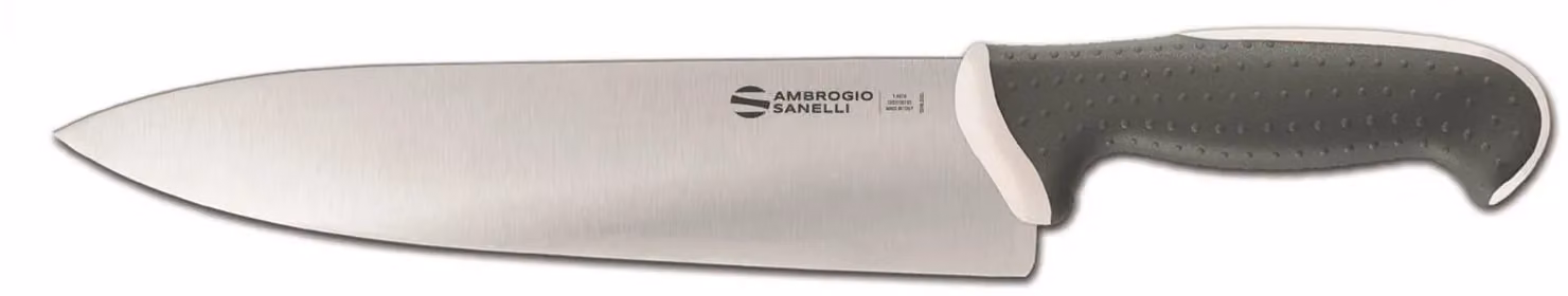 Coltello Trinciante cuoco, lama cm 24, colore bianco, linea Tecna