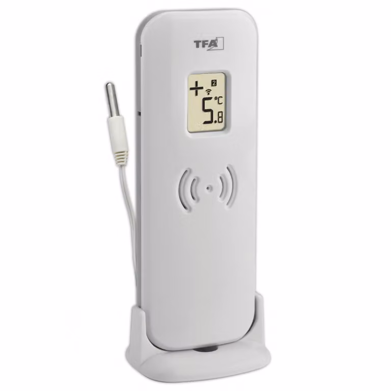 Sensore di temperatura con sonda a filo, modello TFA 30.3255.02. Sensore di ricambio, sensore aggiuntivo
