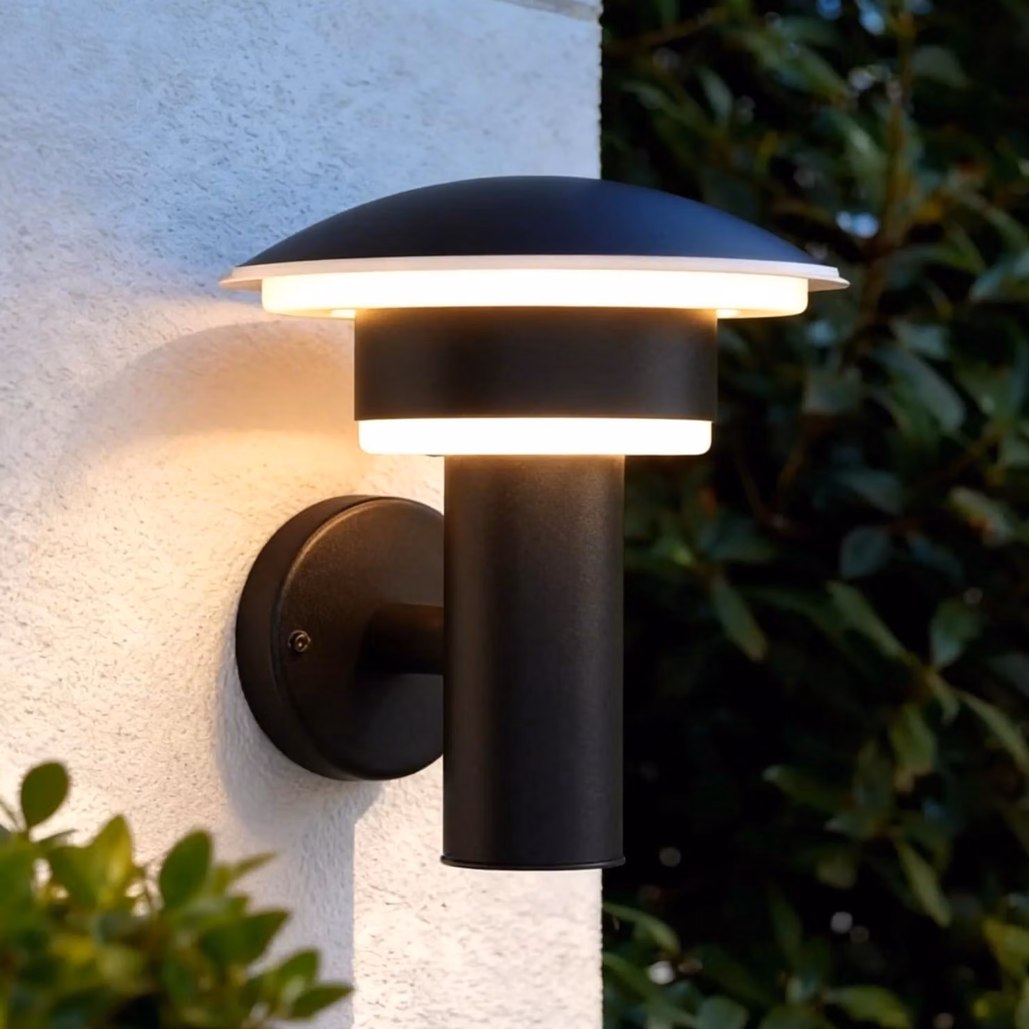 Lampada da parete esterna a LED, 3000K, luce bianco caldo, colore argento, 9W, 1000 lumen, grado di protezione IP
