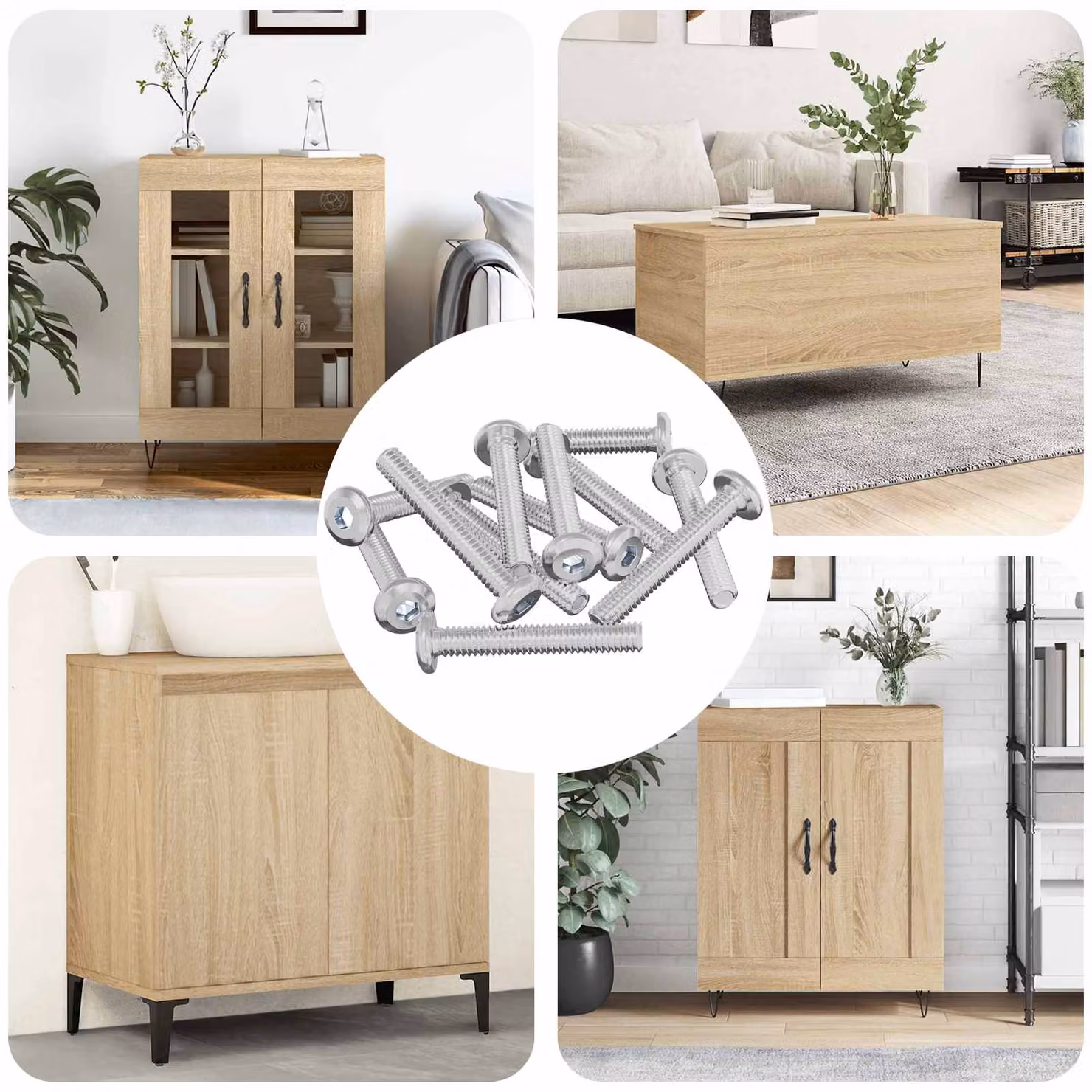 Set di 2514 viti a testa svasata Phillips vidaXL in acciaio inossidabile argento brillante