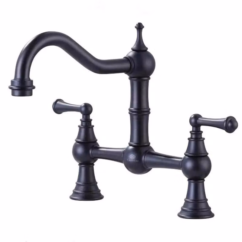 Rubinetto da cucina, lavabo, retrò, nero, CHESTER