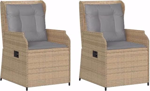 Panchina da Giardino | Panca da Giardino 2 pz Beige polyrattan