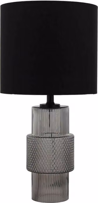 HOME DELUXE Grande lampada da tavolo in vetro YUKI - Grigio fumo | Lampada da tavolo Lampada da scrivania Lampada da comodino