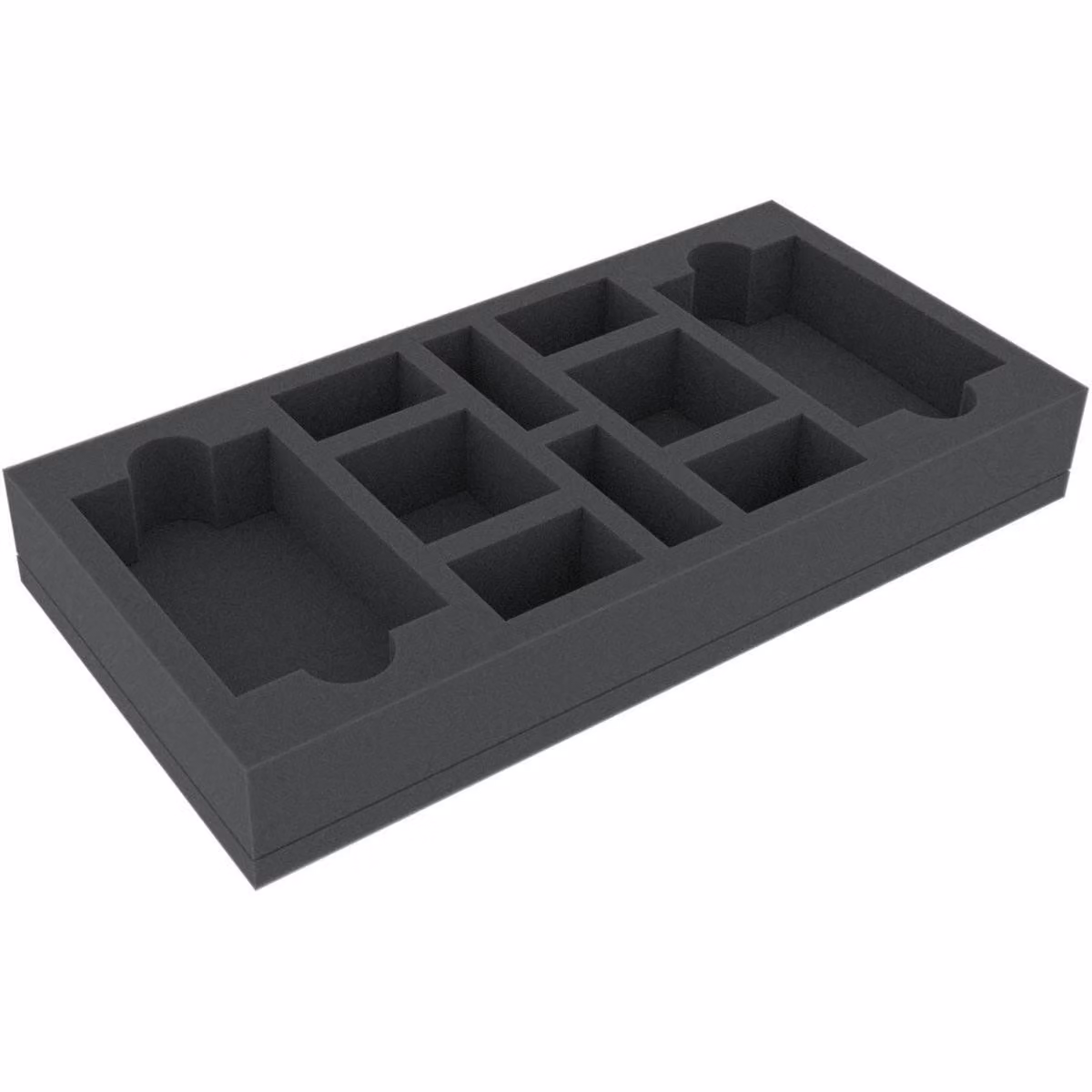 Inserto in schiuma con 14 scomparti per giochi da tavolo, 285x142x40 mm