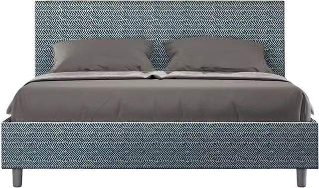 Letto Matrimoniale Adele Aragona GIORDANOSHOP Blu L: 160 cm, P: 222 cm, H: 106 cm
