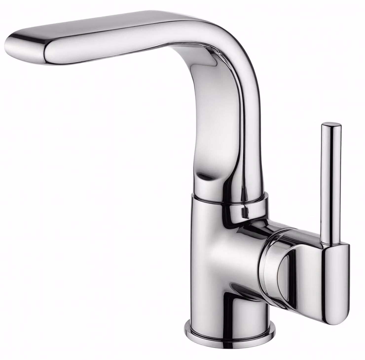Miscelatore monocomando per lavabo, finitura cromata, corpo in ottone