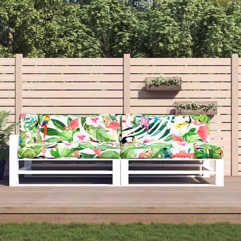 Set di 5 cuscini per pallet vidaXL multicolore in poliestere resistente all'acqua e ai raggi UV