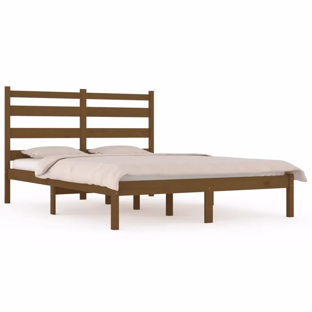 Giroletto Ambra in legno di pino marrone senza materasso MERCATOXL L/P/H: 200 x 200 x 205,5 cm – 2