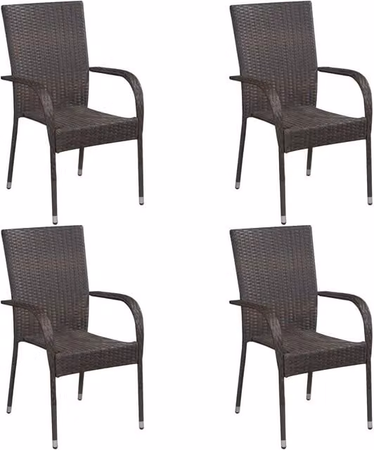 Set Mobili da Pranzo per Giardino 5 pz Marrone 3068749