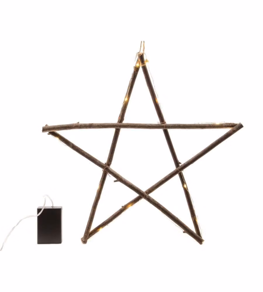 Stella 20 Micro Led a batteria Misure 3 x 40 x 39 cm Luce Calda
