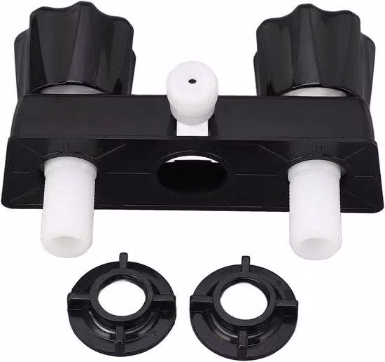 Miscelatore per doccia nero con 2 manopole - Miscelatore per doccia RV Motorhome con installazione semplice e regolazione della temperatura