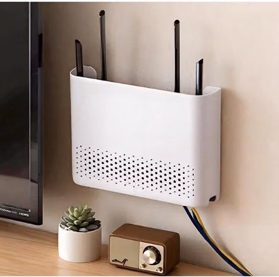 Supporto per router - salvaspazio - facile da installare - 1 pezzo - ABS