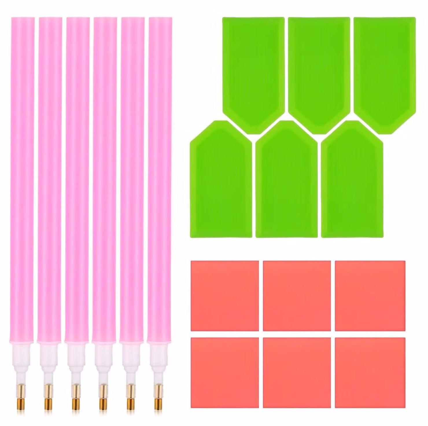 Kit di strumenti per la pittura con diamanti, composto da 18 pezzi, inclusi vassoi 5D, colla e articoli per bambini
