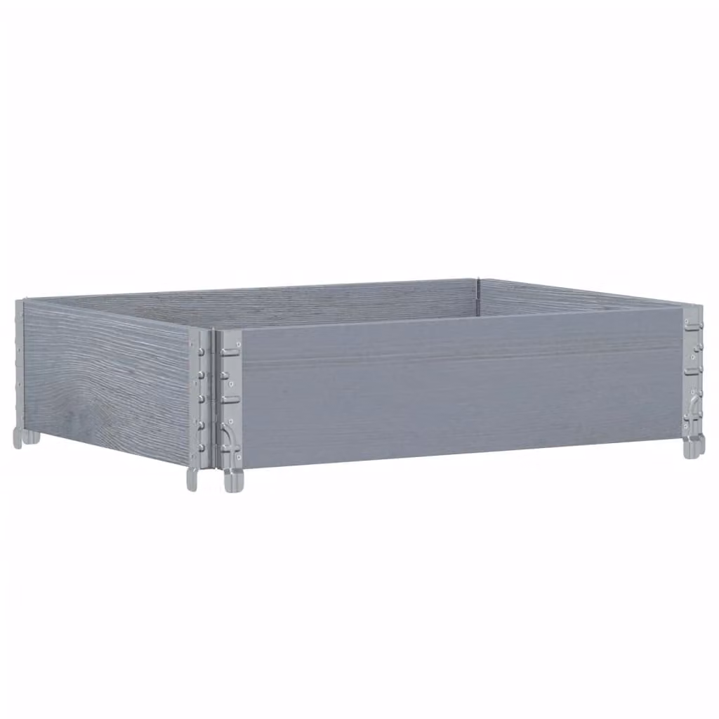 Paretale per Pallet Grigio 80x60 cm in Legno Massello di Pino