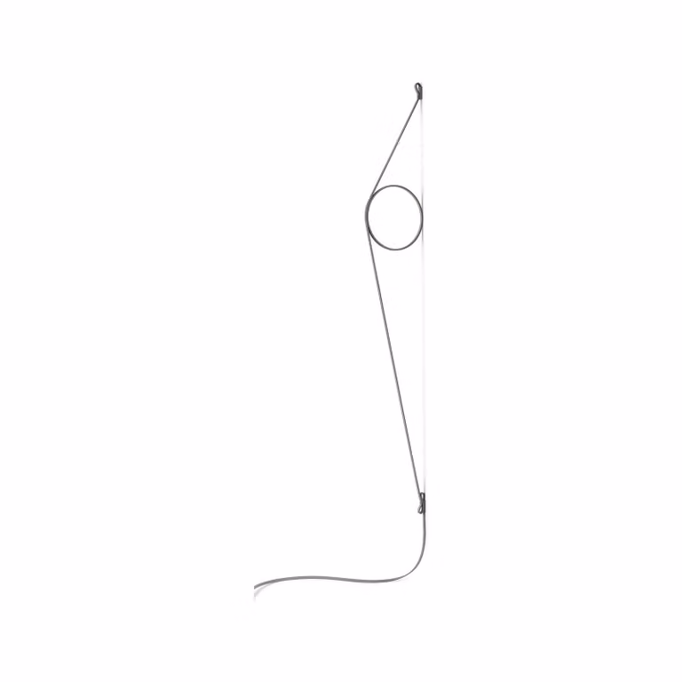 Flos - Wirering Grey - Lampada da parete o soffitto - Cavo Grigio/Anello Grigio
