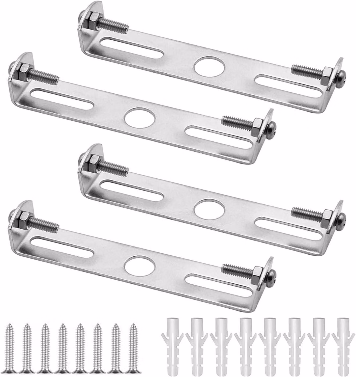 Supporto per montaggio a soffitto - confezione da 4 pezzi - 9 cm - Piastra di montaggio per lampade a soffitto - Supporto per lampade - Metallo - Piastra di fissaggio - Include viti