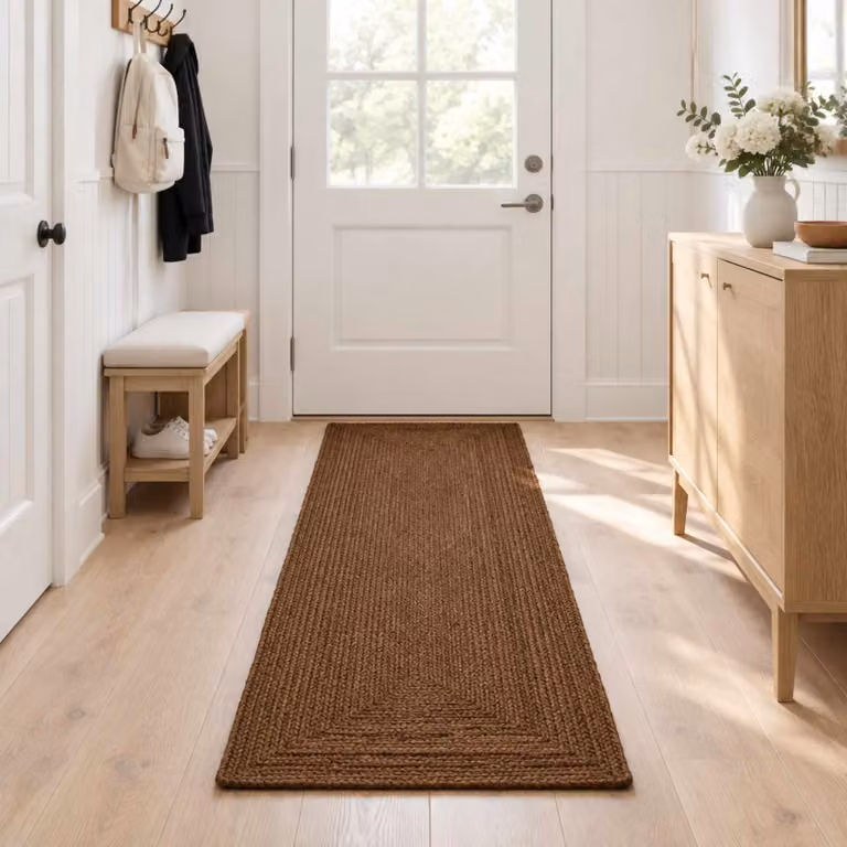 vidaXL Tappeto da Area Grigio 60 x 200 cm Juta