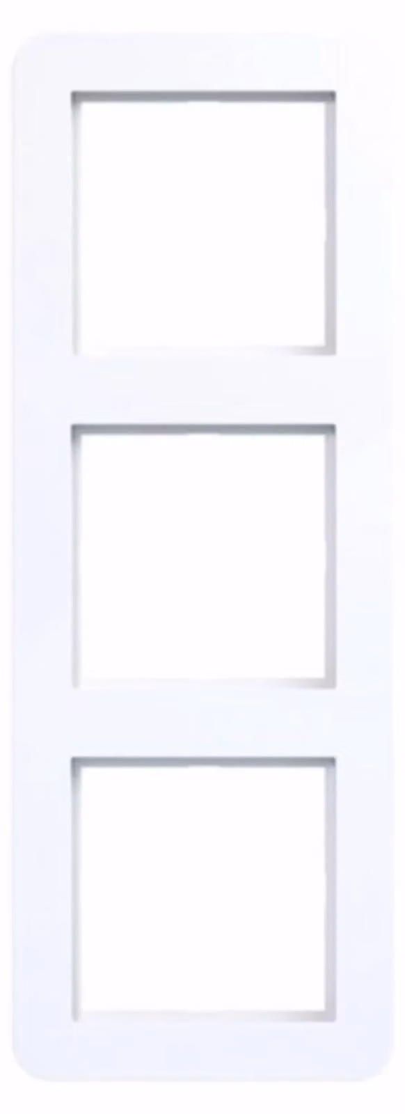 Hager Rahmen a 3 moduli, serie C.1, colore bianco lucido