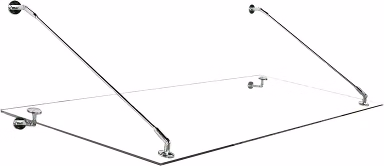 Glaszentrum Hagen - 150x90 cm Schizzo di vetro trasparente - Trasparente incl. Maniglia in acciaio