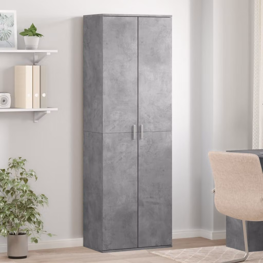 vidaXL Credenza Moderna Grigio in Legno e MDF, L/P/H: 60 x 35 x 180 cm – 1