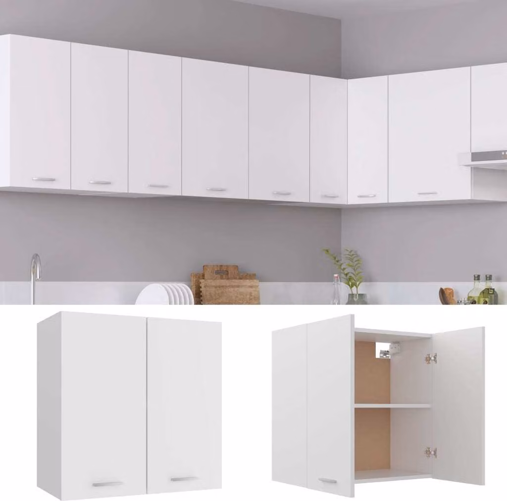 Mobile Pensile “Lyon” Bianco 60x31x60 cm in Legno Multistrato