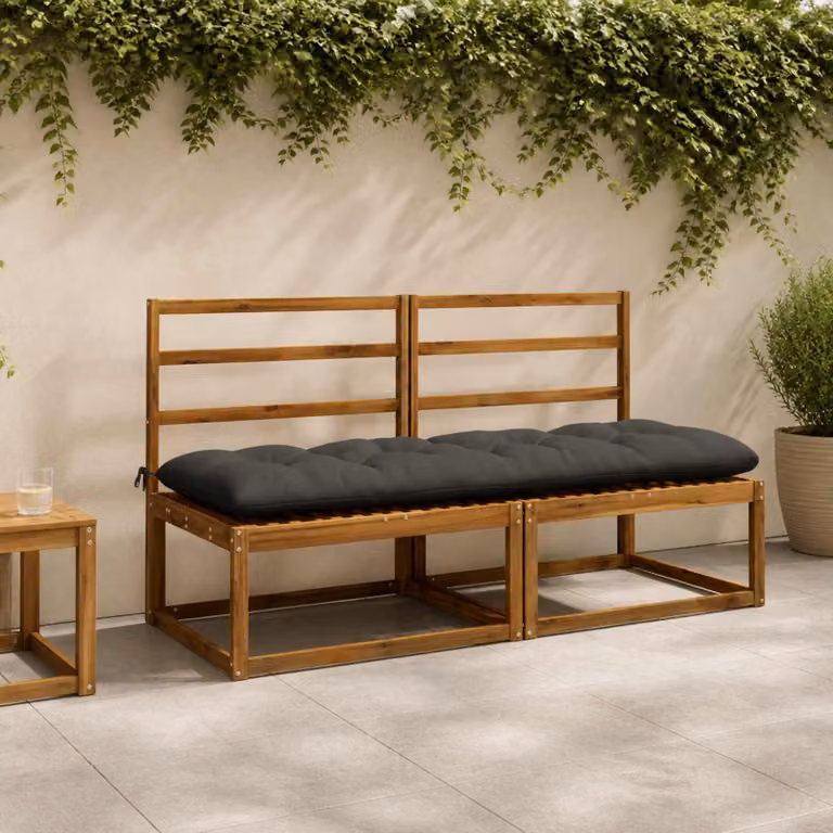 vidaXL Cuscino per panchina VIANEN 100% Poliestere Antracite