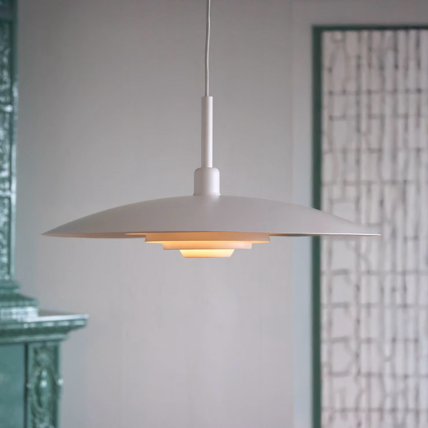 Markslöjd Lampada a sospensione Piny, Bianco / Opale, Soggiorno / Sala da pranzo, Metallo, Moderno, Lampada a sospensione