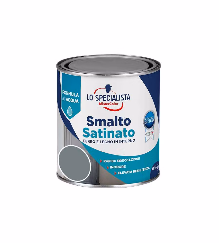 Lo Specialista Smalto Satin. Acqua Grigio Perla 0,500 l