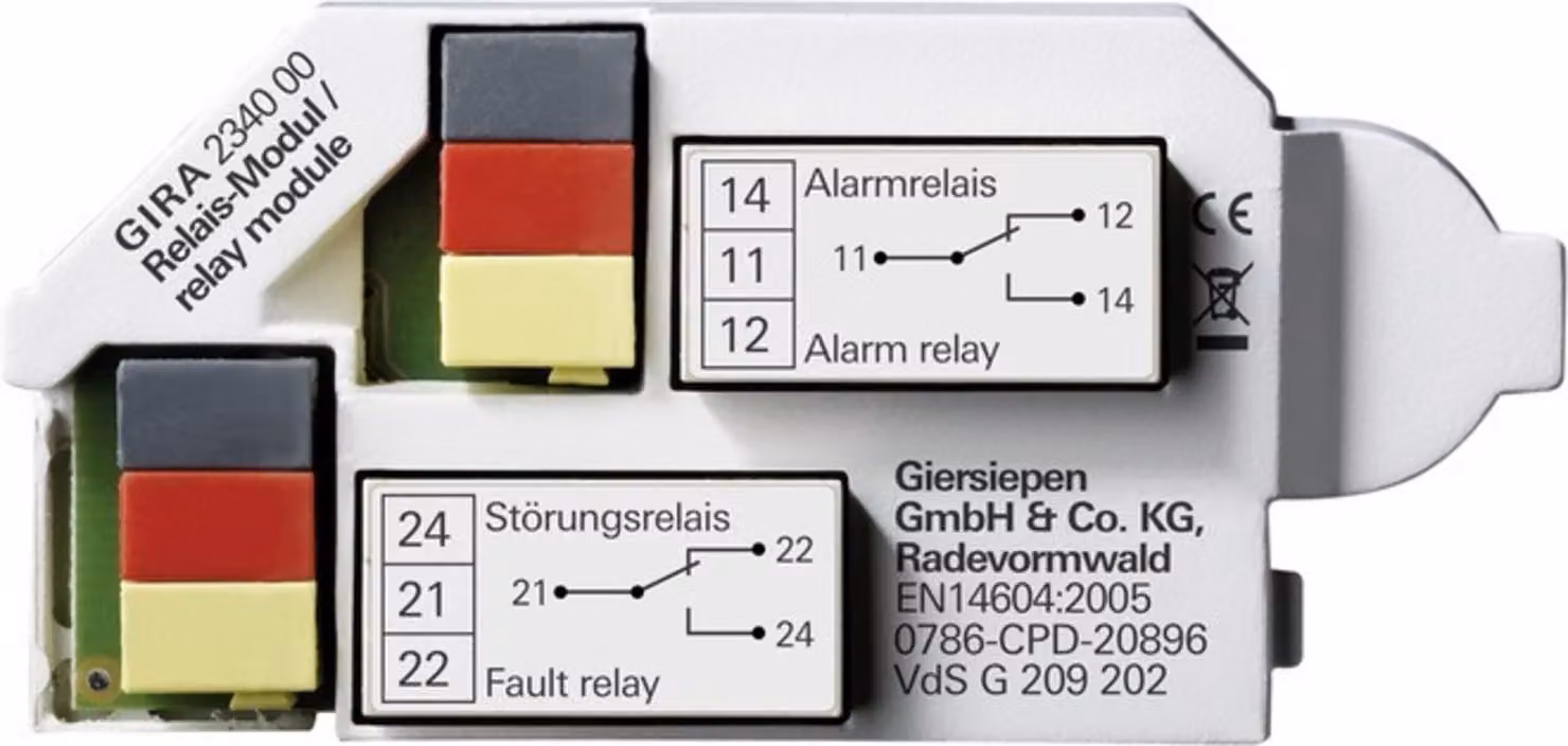 Modulo relè Gira per rilevatore di fumo Gira Dual Q, 1 pz.