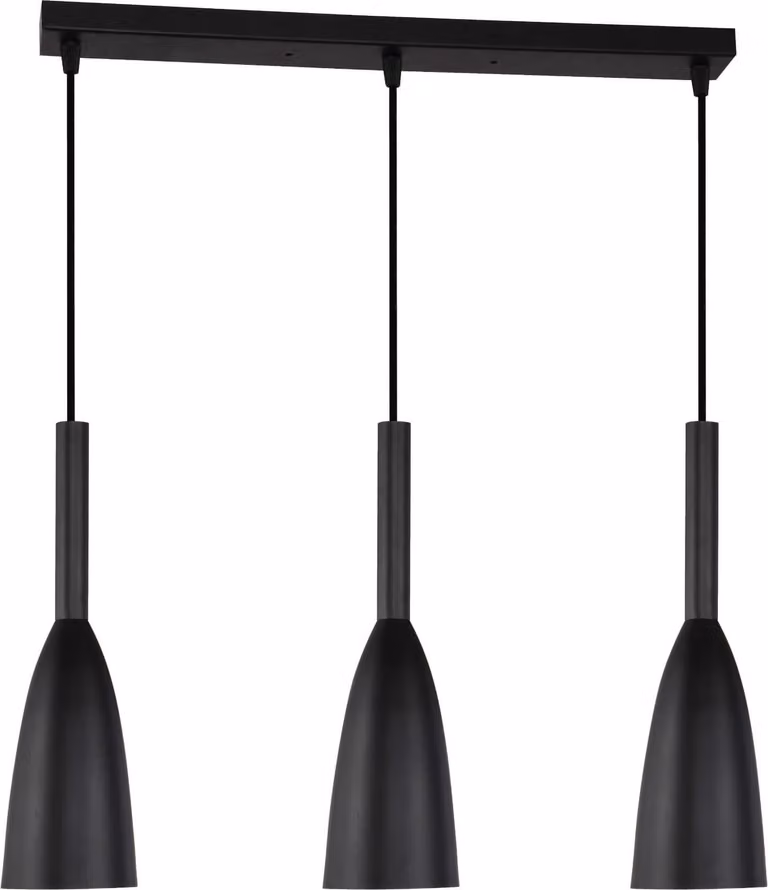 Lampada a sospensione Solin, 3 attacchi E27, colore nero, modello LP-181/3L BK, marca Light Prestige