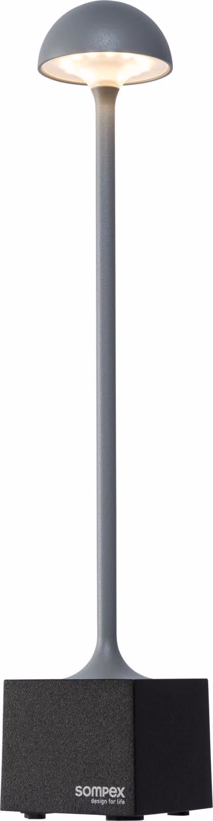 Sompex FLORA grigio Lampada da tavolo a batteria
