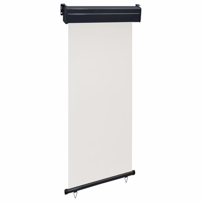 The Living Store Tenda da sole laterale per balcone 80 × 250 cm bianco crema