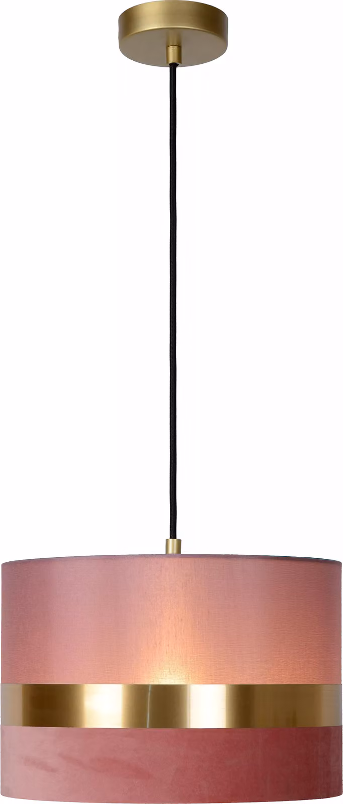 Lampada a sospensione rosa con elementi dorati EXTRAVAGANZA 1xE27 40W Lucide