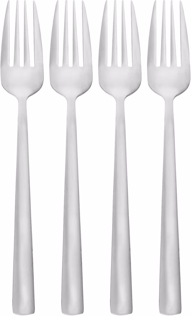 Set di 24 forchette a forma di cucchiaio, realizzate in acciaio inossidabile 18/0