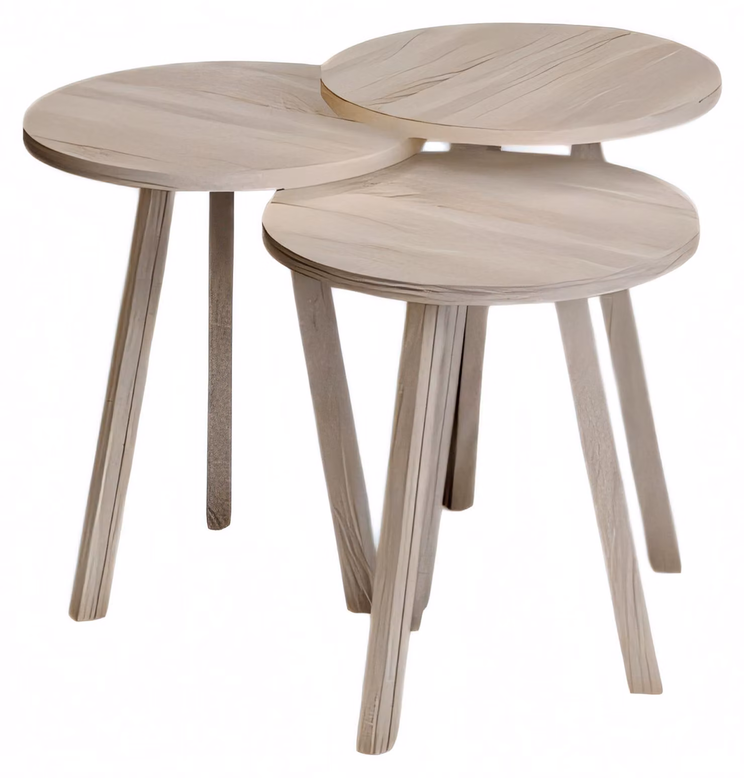 Elegantes Beiges Holz Couchtisch-Set in Modernem Design