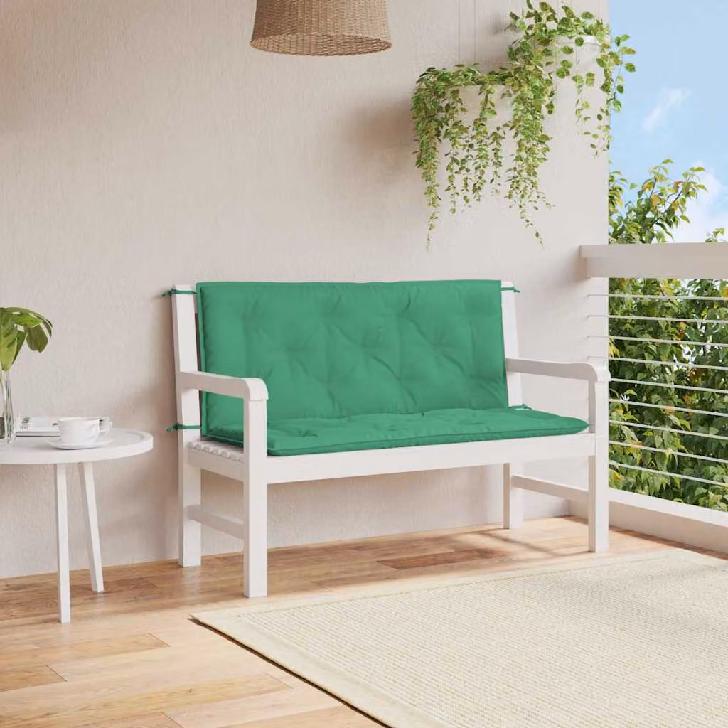 vidaXL Cuscino per Panca Verde 120x(50+50)x7 cm in Tessuto Oxford