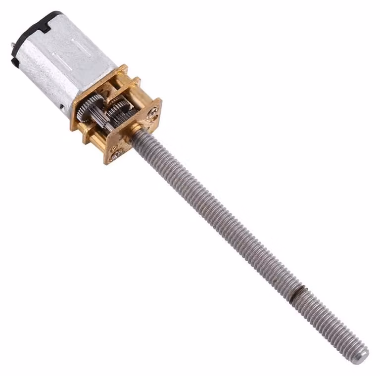 Motore passo-passo a 12V DC, modello N20, 40 giri al minuto, con albero filettato lungo, versione standard